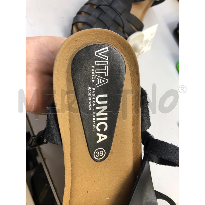SANDALI DONNA SUGHERO PELL NERO UNICA | Mercatino dell'Usato Avellino 4