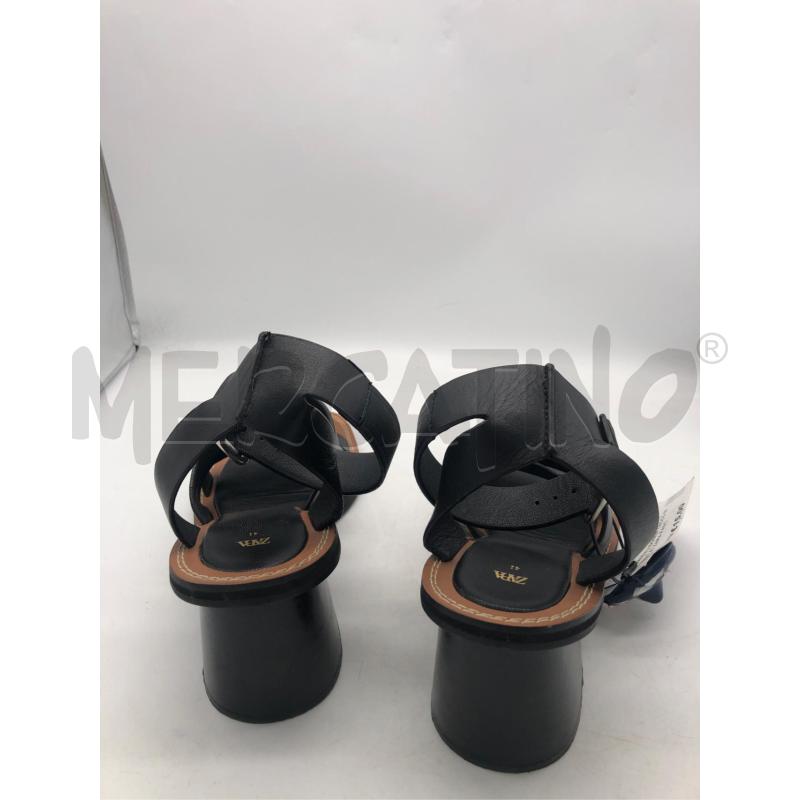 SANDALI DONNA TACCO NERO 41 ZARA FASCETTE | Mercatino dell'Usato Avellino 3