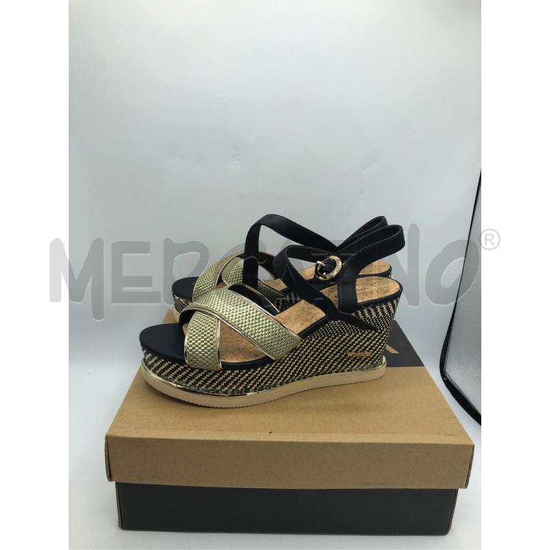SANDALI DONNA ZEPPA NERO ORO WRANGLER  | Mercatino dell'Usato Avellino 3