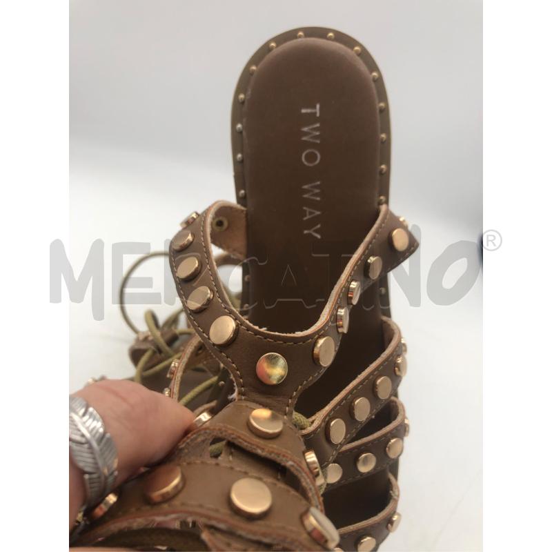 SCARPE DONNA BEIGE BORCHIE TWO WAY  | Mercatino dell'Usato Avellino 3