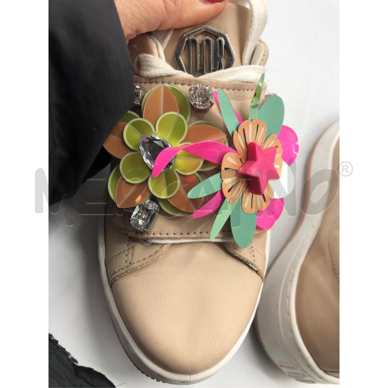 SCARPE DONNA BEIGE FIORI COLORAT DOR  | Mercatino dell'Usato Avellino 4