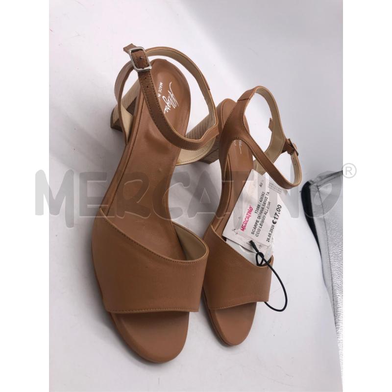 SCARPE DONNA BEIGE TACCO LEGNO ALLEGRA | Mercatino dell'Usato Avellino 1