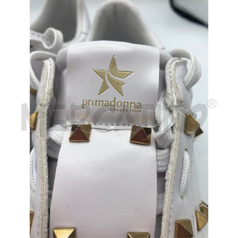SCARPE DONNA BIANCO BORCHIE DORATE  | Mercatino dell'Usato Avellino 2
