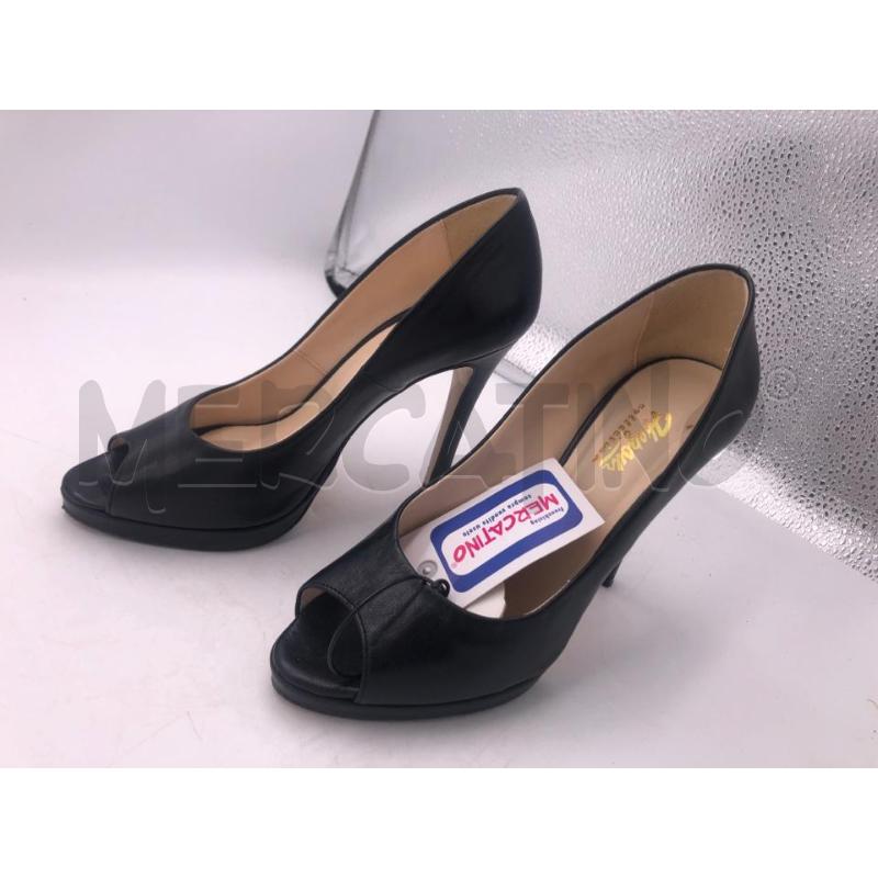 SCARPE DONNA DECOLTE'PELLE HEGOU TACCO | Mercatino dell'Usato Avellino 1