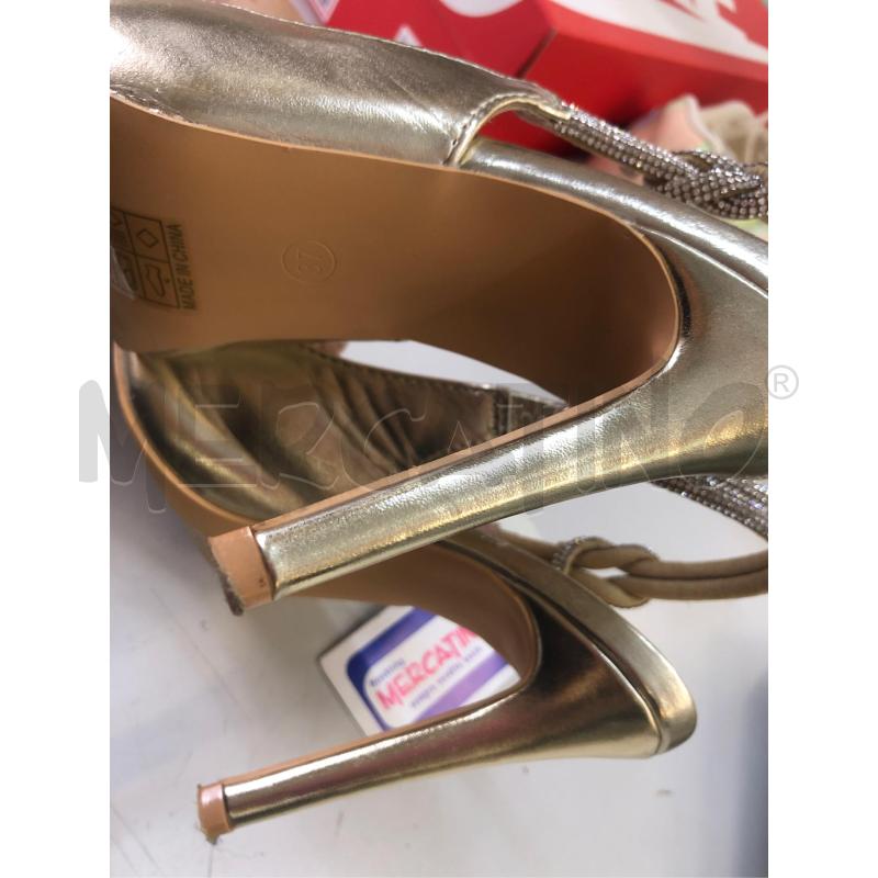 SCARPE DONNA DORATO STRASS DIETRO | Mercatino dell'Usato Avellino 4