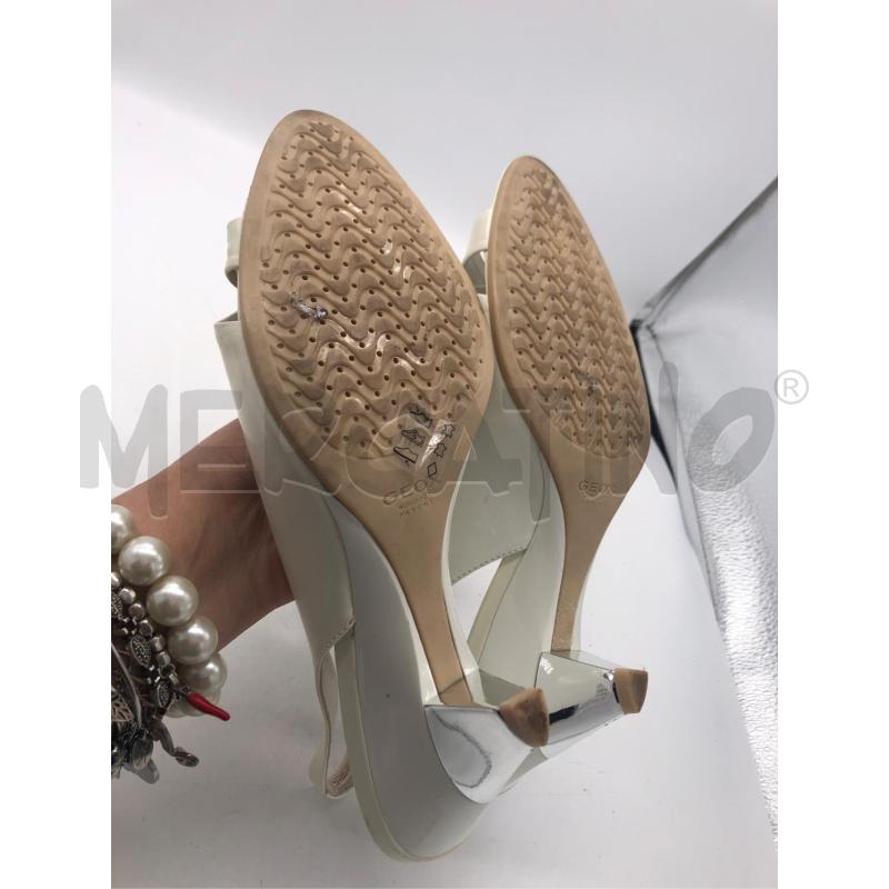 SCARPE DONNA GEOX BIANCO LUCIDO  | Mercatino dell'Usato Avellino 3