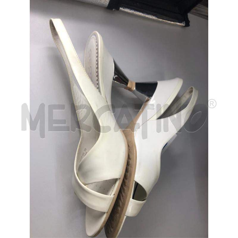 SCARPE DONNA GEOX BIANCO LUCIDO  | Mercatino dell'Usato Avellino 4