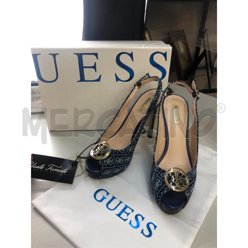 SCARPE DONNA GUESS BLU TACCO  | Mercatino dell'Usato Avellino 1