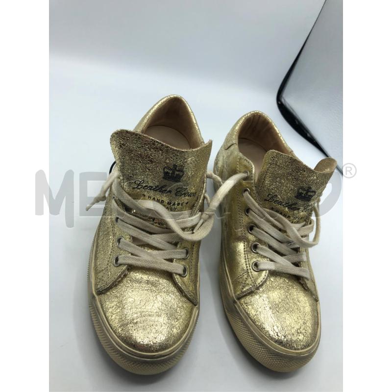 SCARPE DONNA LEATHER CROWN DORATE  | Mercatino dell'Usato Avellino 1