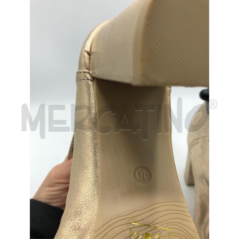 SCARPE DONNA LORAFERRES DORATO STRASS STELLA  | Mercatino dell'Usato Avellino 5