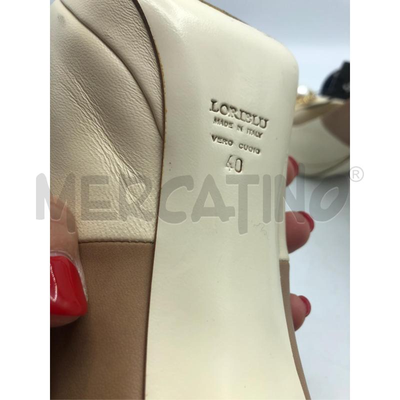 SCARPE DONNA LORIBLU TACCO BEIGE CHIAR | Mercatino dell'Usato Avellino 4
