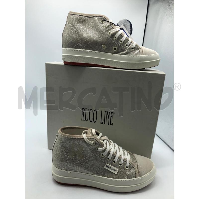 SCARPE DONNA PLATINO GLITTER RUCOLINE  | Mercatino dell'Usato Avellino 1