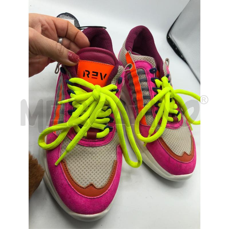 SCARPE DONNA REV ROSA FUCSIA BIANCO LUCIDO  | Mercatino dell'Usato Avellino 4