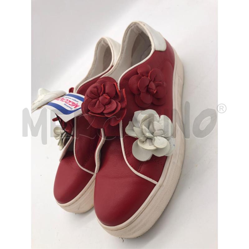 SCARPE DONNA ROSSE FIORI 39 PELLE  | Mercatino dell'Usato Avellino 1
