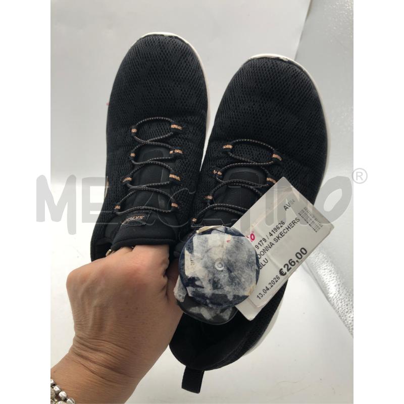 SCARPE DONNA SKECHERS NERO/BLU  | Mercatino dell'Usato Avellino 3