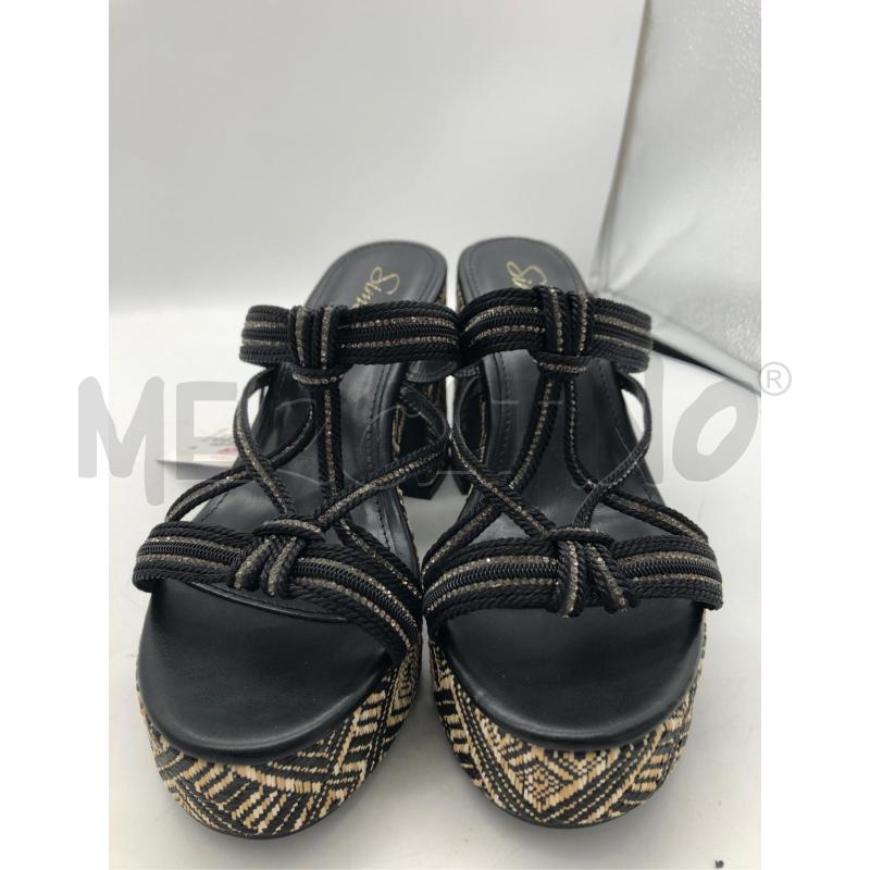 SCARPE DONNA ZEPPA NERE GLITTER PAGLIA SIMINS | Mercatino dell'Usato Avellino 2