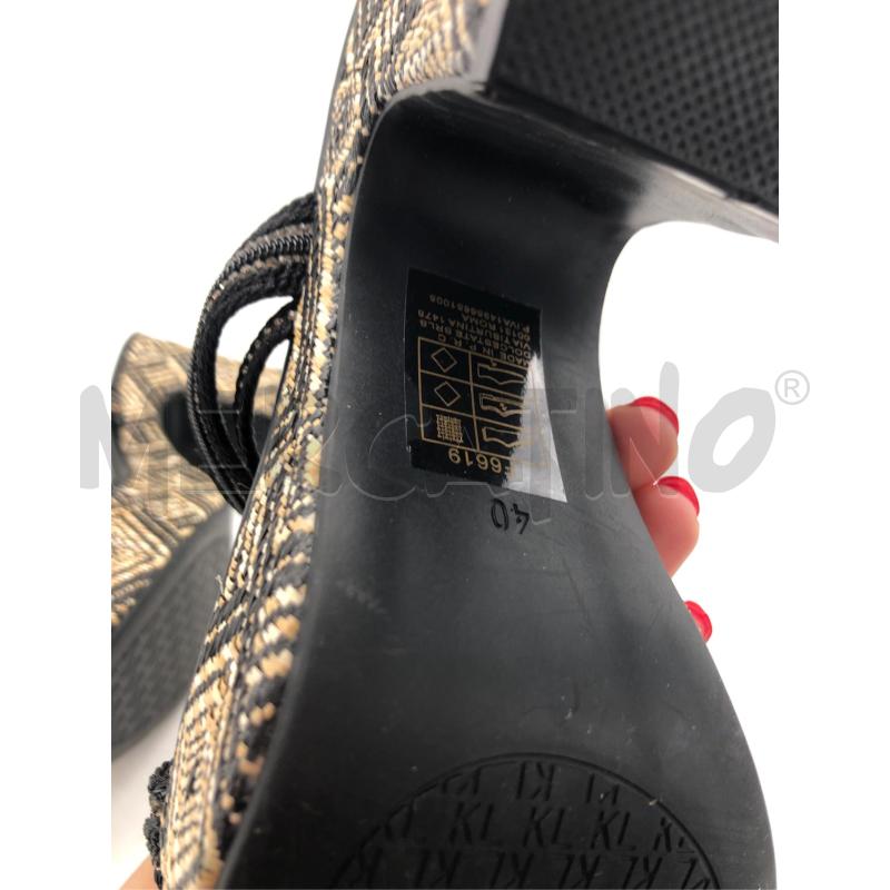 SCARPE DONNA ZEPPA NERE GLITTER PAGLIA SIMINS | Mercatino dell'Usato Avellino 5