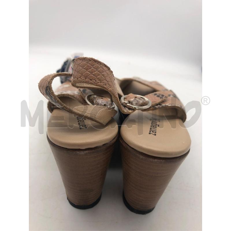 SCARPE DONNA ZEPPA PITONATA BEIGE GRIGIO ZAMAGNI  | Mercatino dell'Usato Avellino 3