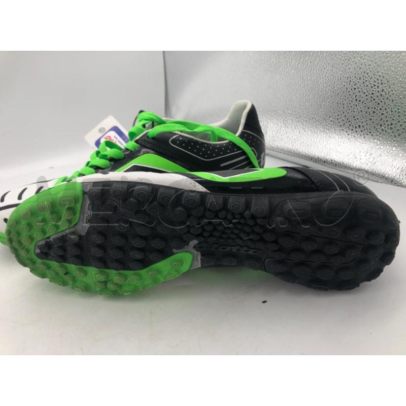SCARPE UOMO CALCIO LOTTO NERO VERDE  | Mercatino dell'Usato Avellino 3