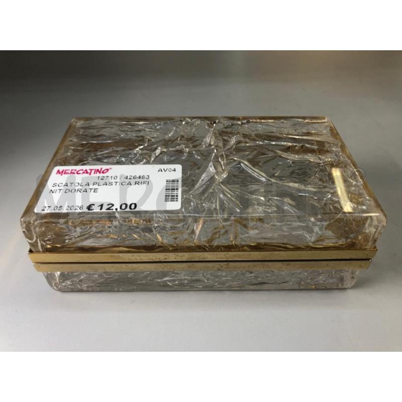SCATOLA PLASTICA RIFINIT DORATE  | Mercatino dell'Usato Avellino 1