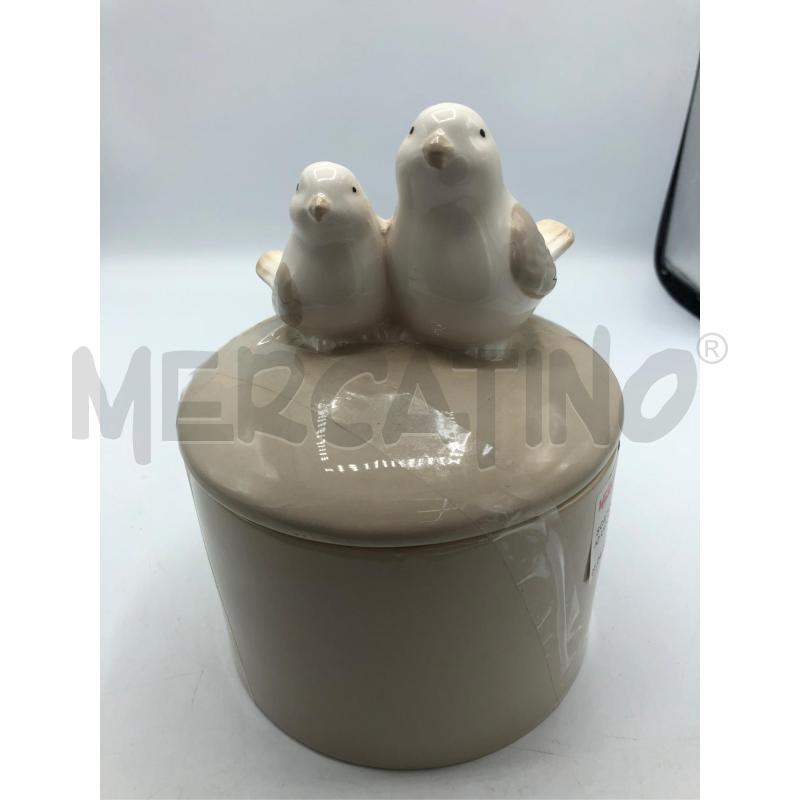 SCATOLA TONDA COPERCHIO UCCELLI | Mercatino dell'Usato Avellino 1