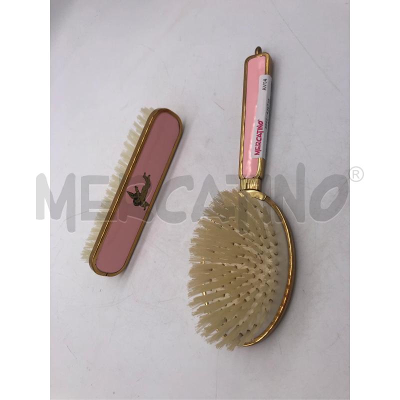 SPECCHIO +SPAZZOLA ROSA DECORO PUTTO  | Mercatino dell'Usato Avellino 2