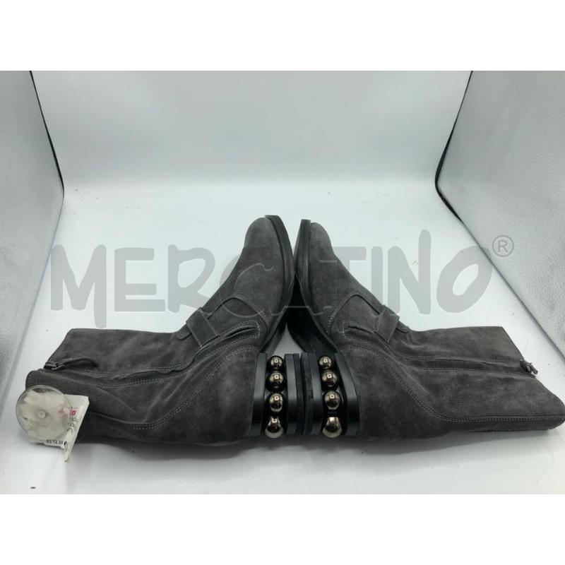 STIVALETTI DONNA GRIGIO CAMOSC TACCO PERLE ARG | Mercatino dell'Usato Avellino 3