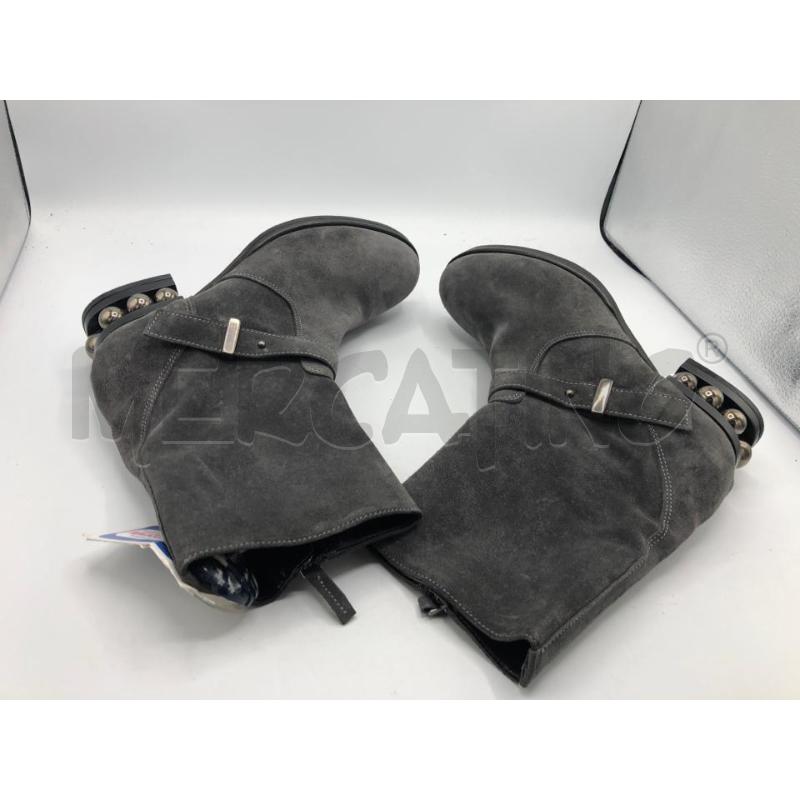 STIVALETTI DONNA GRIGIO CAMOSC TACCO PERLE ARG | Mercatino dell'Usato Avellino 5