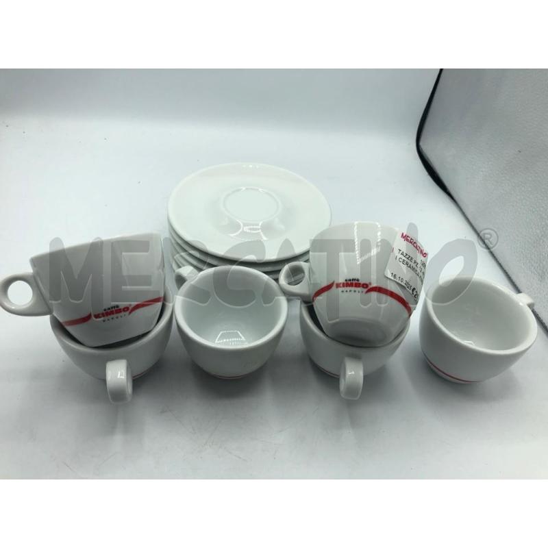 TAZZE PZ. 12 +PIATTINI CERAMICA KIMBO  | Mercatino dell'Usato Avellino 1