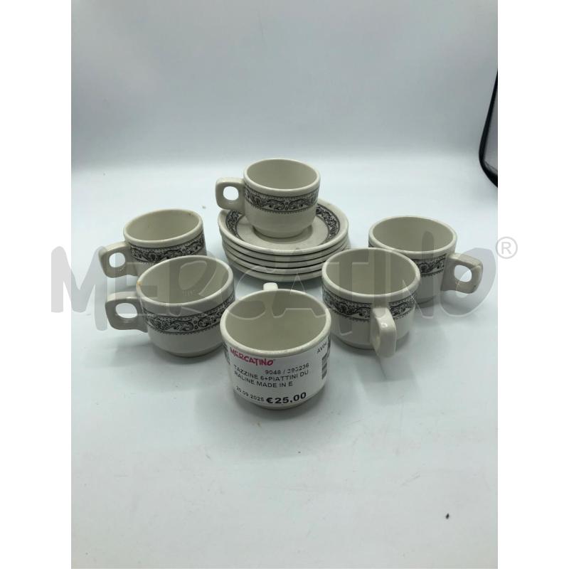 TAZZINE 6+PIATTINI DURALINE MADE IN ENGLAND | Mercatino dell'Usato Avellino 1