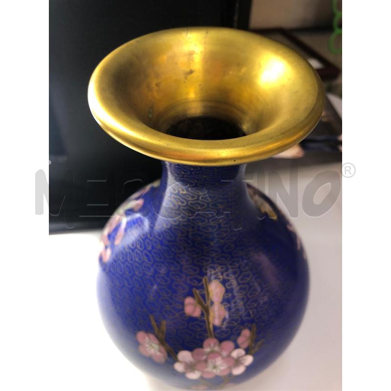 VASETTO  DECORATO AZZURRO FIORI  | Mercatino dell'Usato Avellino 3