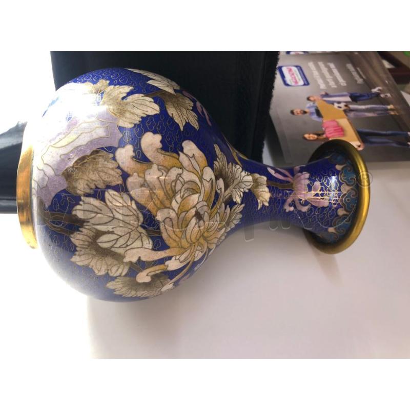 VASETTO  DECORATO AZZURRO FIORI  | Mercatino dell'Usato Avellino 4