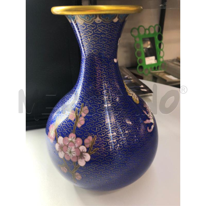 VASETTO  DECORATO AZZURRO FIORI  | Mercatino dell'Usato Avellino 5