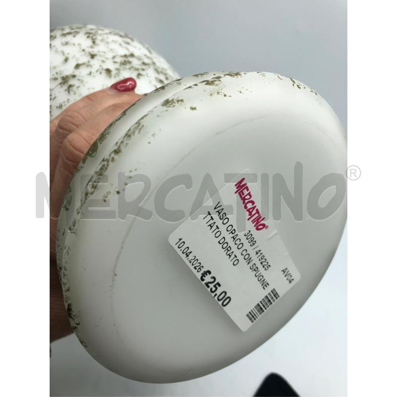 VASO OPACO CON SPUGNETTATO DORATO  | Mercatino dell'Usato Avellino 4