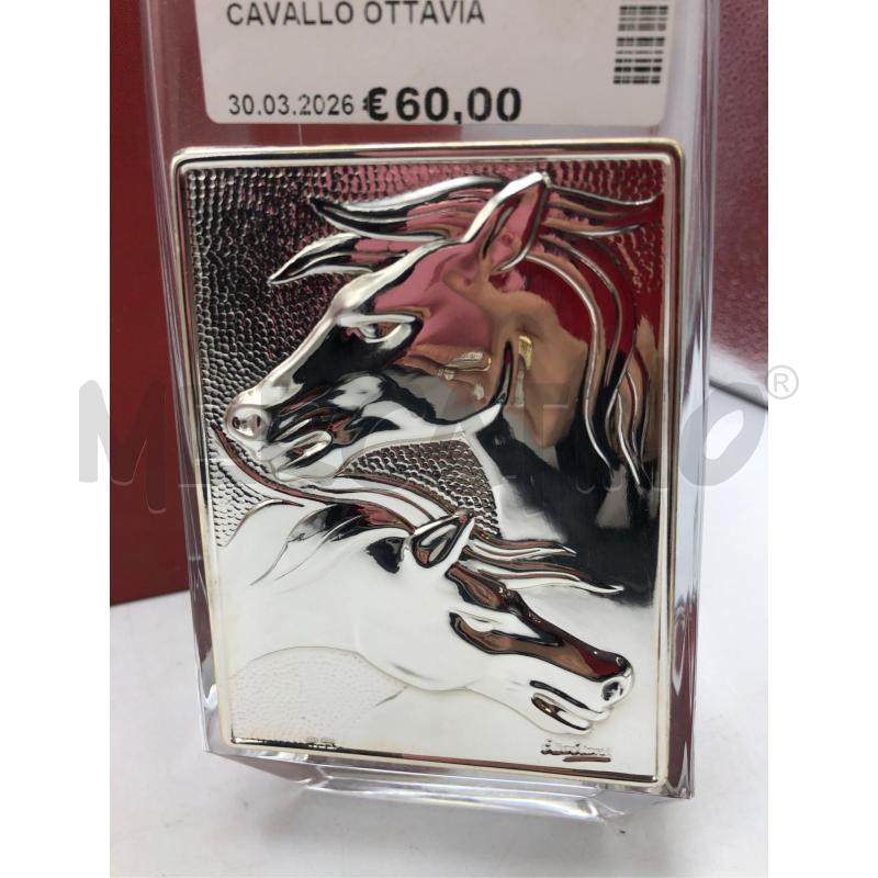 VASO VETRO CON PLACCA CAVALLO OTTAVIANI  | Mercatino dell'Usato Avellino 2