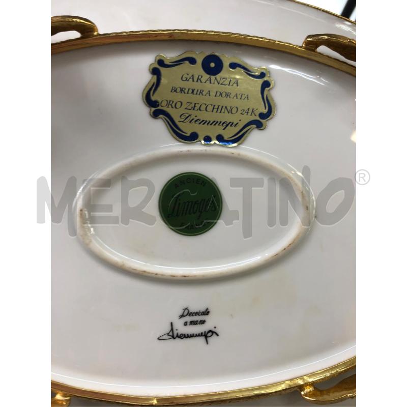 VASSOIO LIMOGE BASE DORATA PIEDINI  | Mercatino dell'Usato Avellino 5