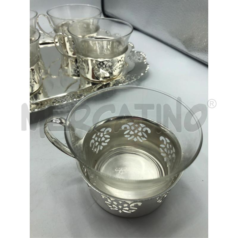 VASSOIO +6 TAZZINE BASE SILVER  | Mercatino dell'Usato Avellino 2