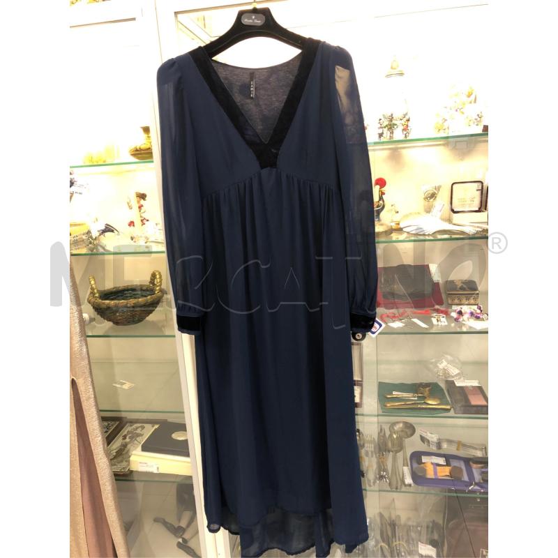 VESTITO DONNA BLU ZAHJR COLLO VELLUT | Mercatino dell'Usato Avellino 1