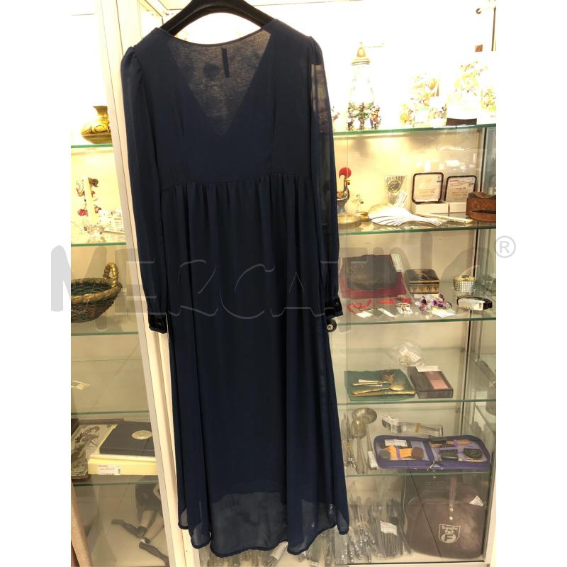 VESTITO DONNA BLU ZAHJR COLLO VELLUT | Mercatino dell'Usato Avellino 3
