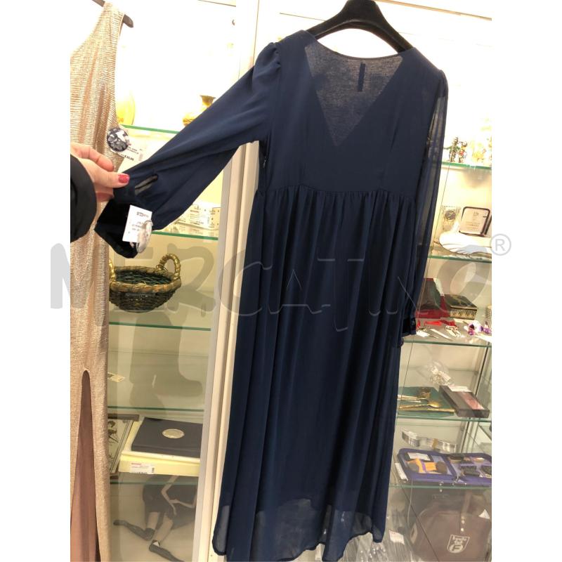 VESTITO DONNA BLU ZAHJR COLLO VELLUT | Mercatino dell'Usato Avellino 4
