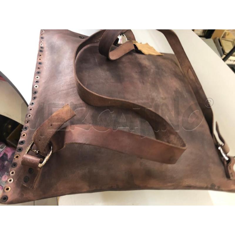 ZAINO DONNA COCCIO BORCHIE CUOIO  | Mercatino dell'Usato Avellino 5