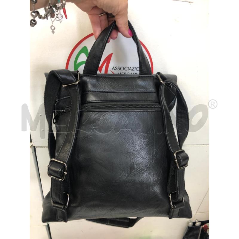 ZAINO DONNA PELLE NERO  | Mercatino dell'Usato Avellino 4