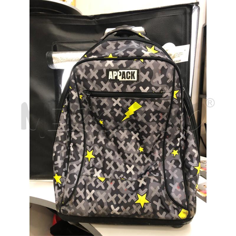 ZAINO SCUOLA TROLLEY APPACK NERO STELLE | Mercatino dell'Usato Avellino 1