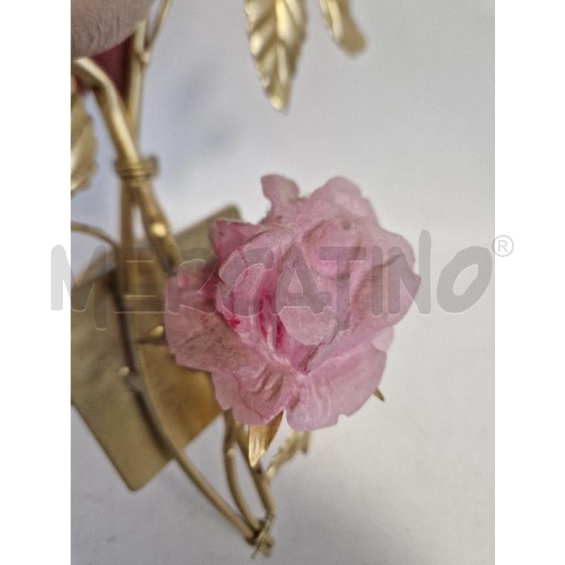 APPLIQUE  DORATI CON FIORI BIANCO E ROSA | Mercatino dell'Usato Bisceglie 2