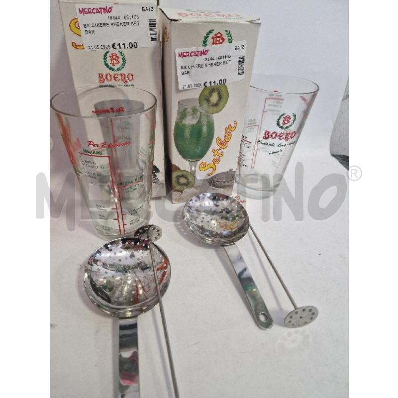 BICCHIERE SHEKER SET BAR  | Mercatino dell'Usato Bisceglie 1