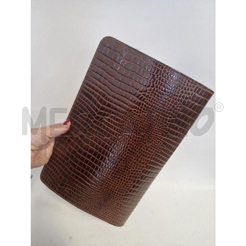 BORSA DONNA MARRONE VINTAGE  POCHETTE PITONATA NANNINI | Mercatino dell'Usato Bisceglie 1