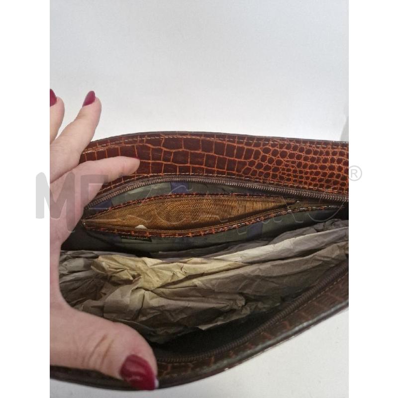 BORSA DONNA MARRONE VINTAGE  POCHETTE PITONATA NANNINI | Mercatino dell'Usato Bisceglie 2