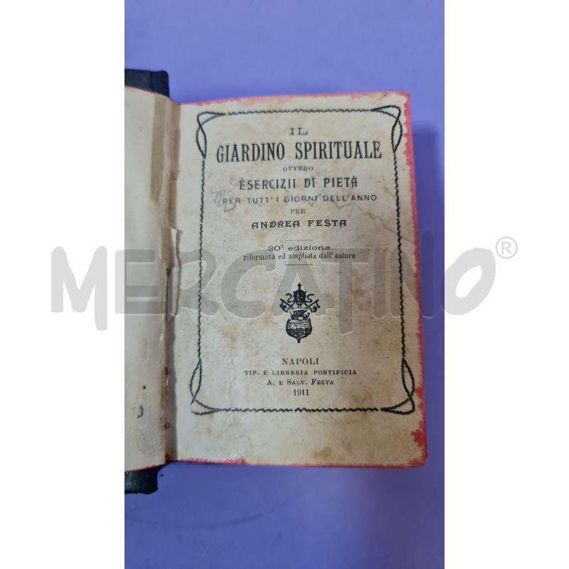 LIBRO IL GIARDINO SPIRITUALE 1911 | Mercatino dell'Usato Bisceglie 2