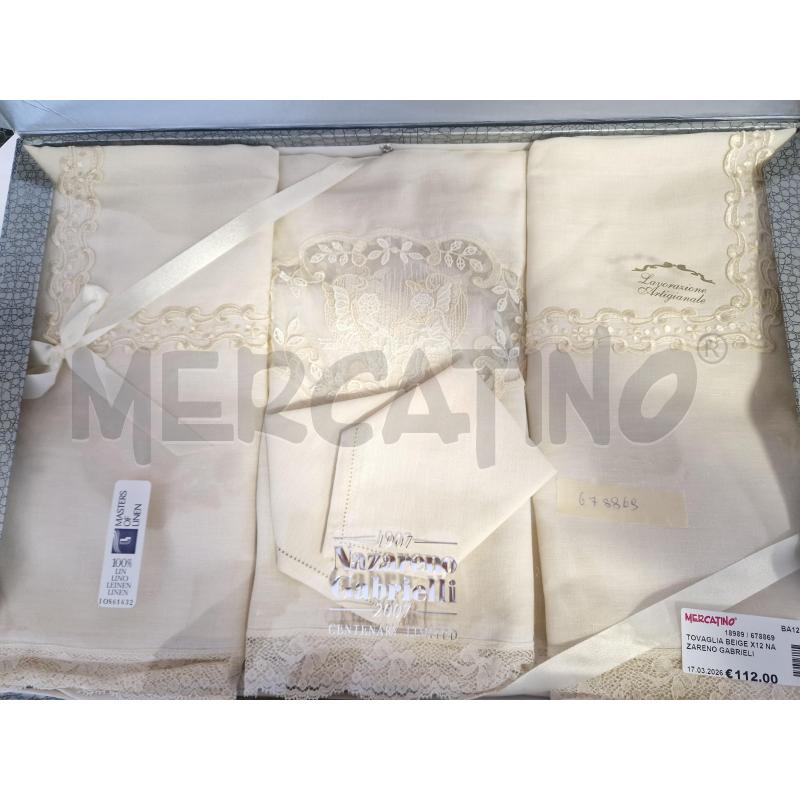 TOVAGLIA BEIGE X12 NAZARENO GABRIELI PIZZO | Mercatino dell'Usato Bisceglie 1
