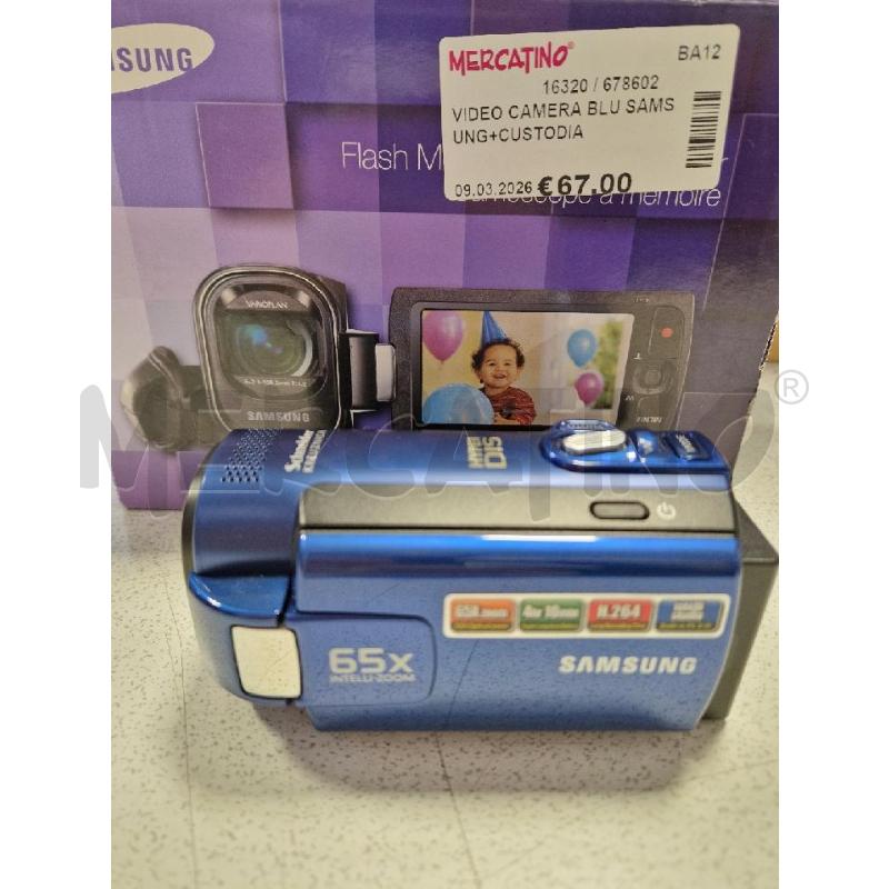 VIDEO CAMERA BLU SAMSUNG+CUSTODIA | Mercatino dell'Usato Bisceglie 1